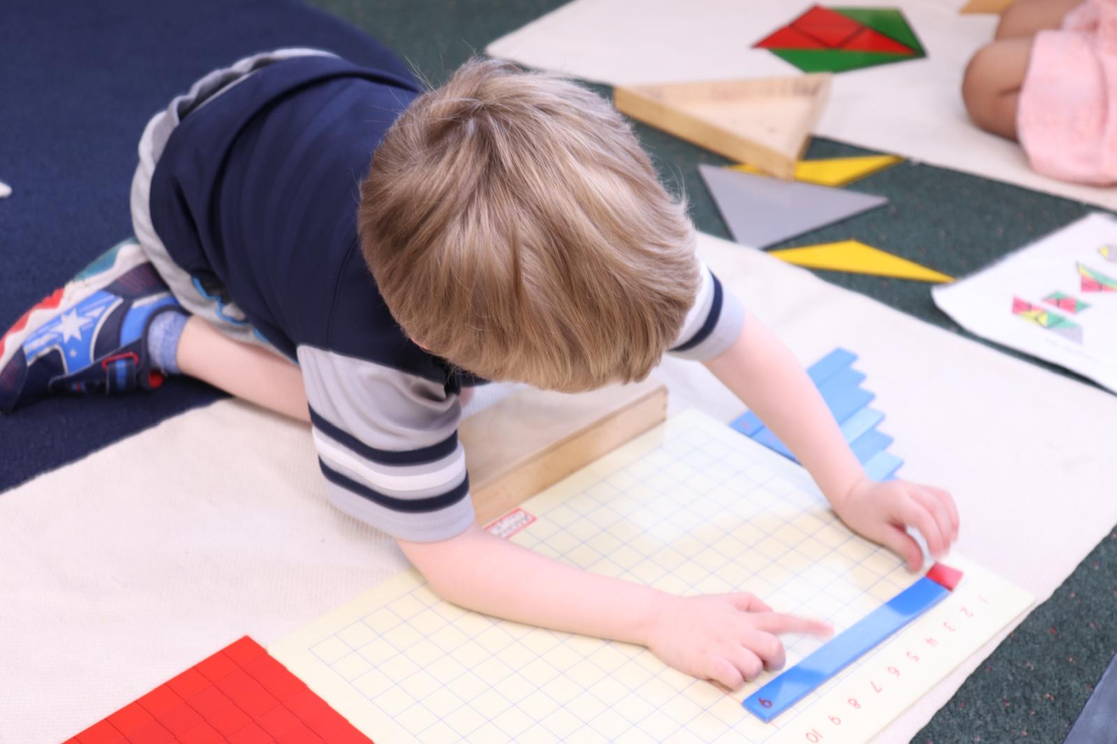 Preschool art and creative expression at Palm Grove Montessori in Plano TX