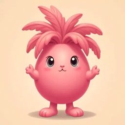 Pink Luna character representing love and kindness at Palm Grove Montessori